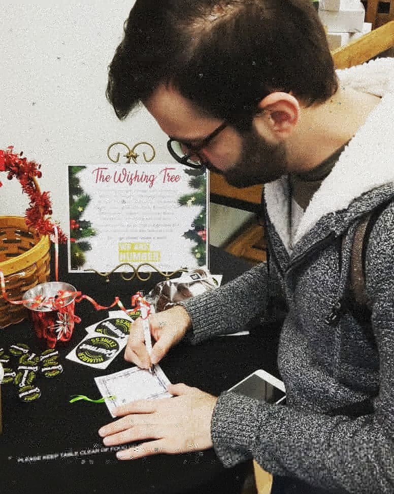 HumberHRT's tweet image. Have you had the chance to make a wish on the wishing tree outside of Gourmet Express? There is still time to add your wish to the tree! Swipe right to see some of the wishes people have made. #HolidaySpirit #wishingtree