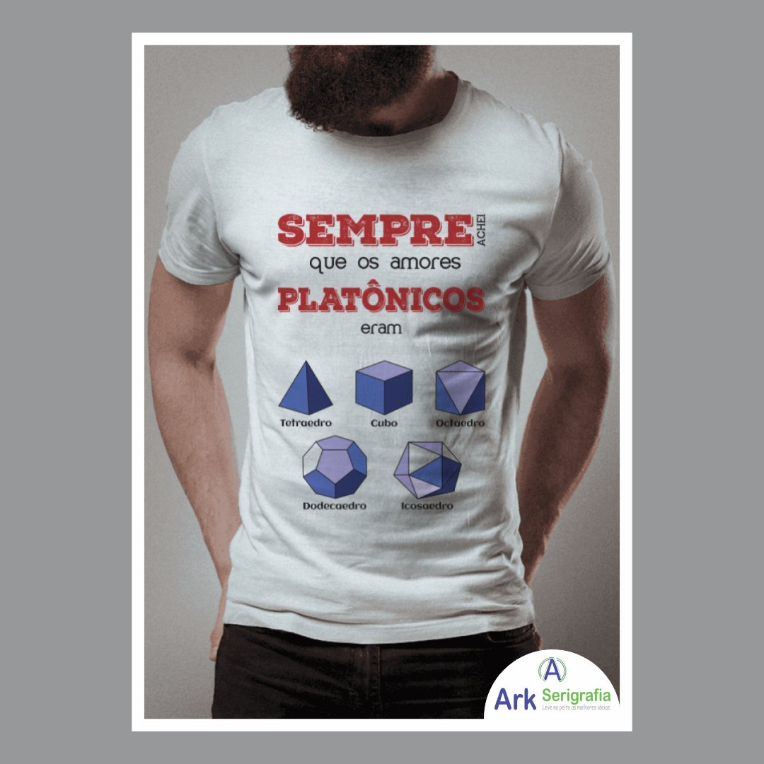 arkserigrafia's tweet photo. Você sabe completar a frase que está na camisa?
⠀
Marque seu amigo ou sua amiga que gosta de Matemática.
⠀
🤓📏📐🖊📘📙📚
⠀
#AmoresPlatonicos #matematica #aMatematicaEstaEmTodaparte #camisaamoresplatonicos #estampaamoresplatonicos #ArkSerigrafia #HumorSempre https://t.co/7QBVlhsI3o