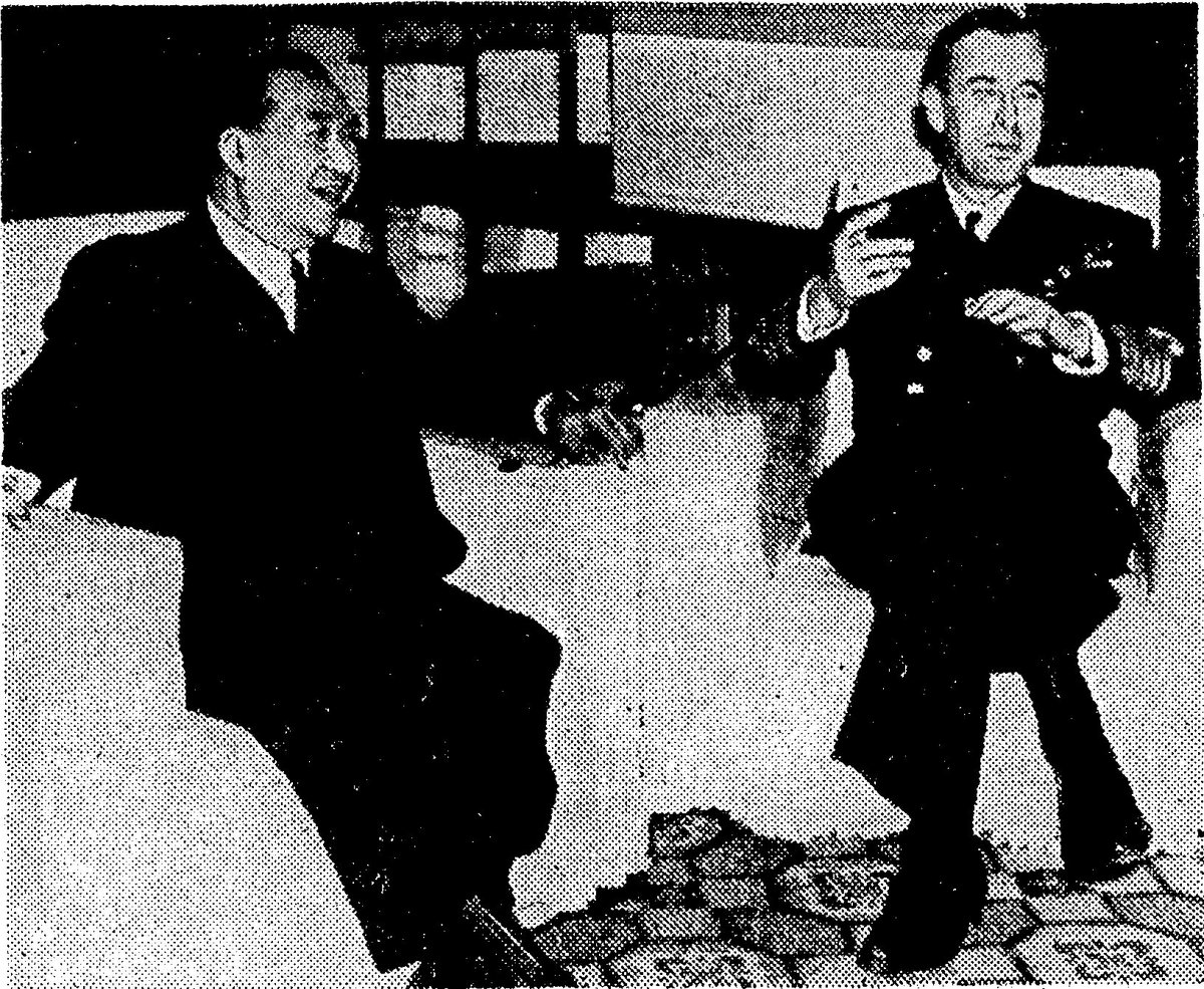 NZPaperBot's tweet photo. Admiral Lord Louis Mountbatten (right), Supreme Allied Commander in South-east Asia, and Dr.​ H.​ H.​ Rung… #75years https://t.co/GEi0jqQduU https://t.co/Bst8TDcxzz