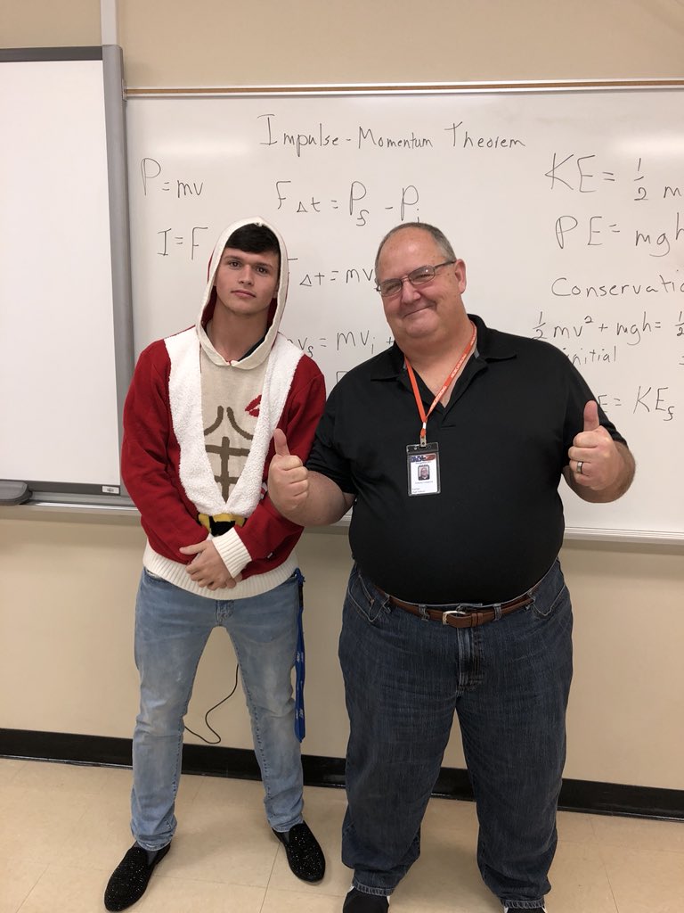 hestoncpuckett's tweet photo. We both G’s today😎 #OHSUglySweater18 https://t.co/lzlf8GT4Ld