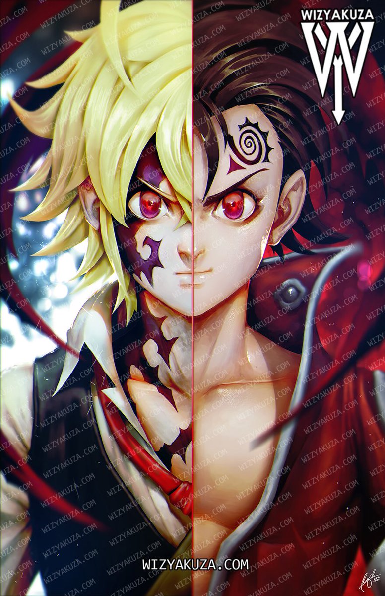 Wizyakuza Artwork on X: Meliodas  Zeldris Split !! Go and watch the Seven  Deadly Sins!! 😈🔥 wizyakuza t.coz40bbVnzdf  X