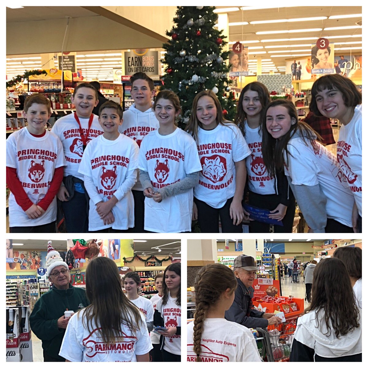 erin_wehr's tweet photo. Springhouse students warming the hearts of community members as we pay it forward! #parklandpride #smstwolves @SpringhouseMS @WeisMarkets https://t.co/r3KkEj4hbm