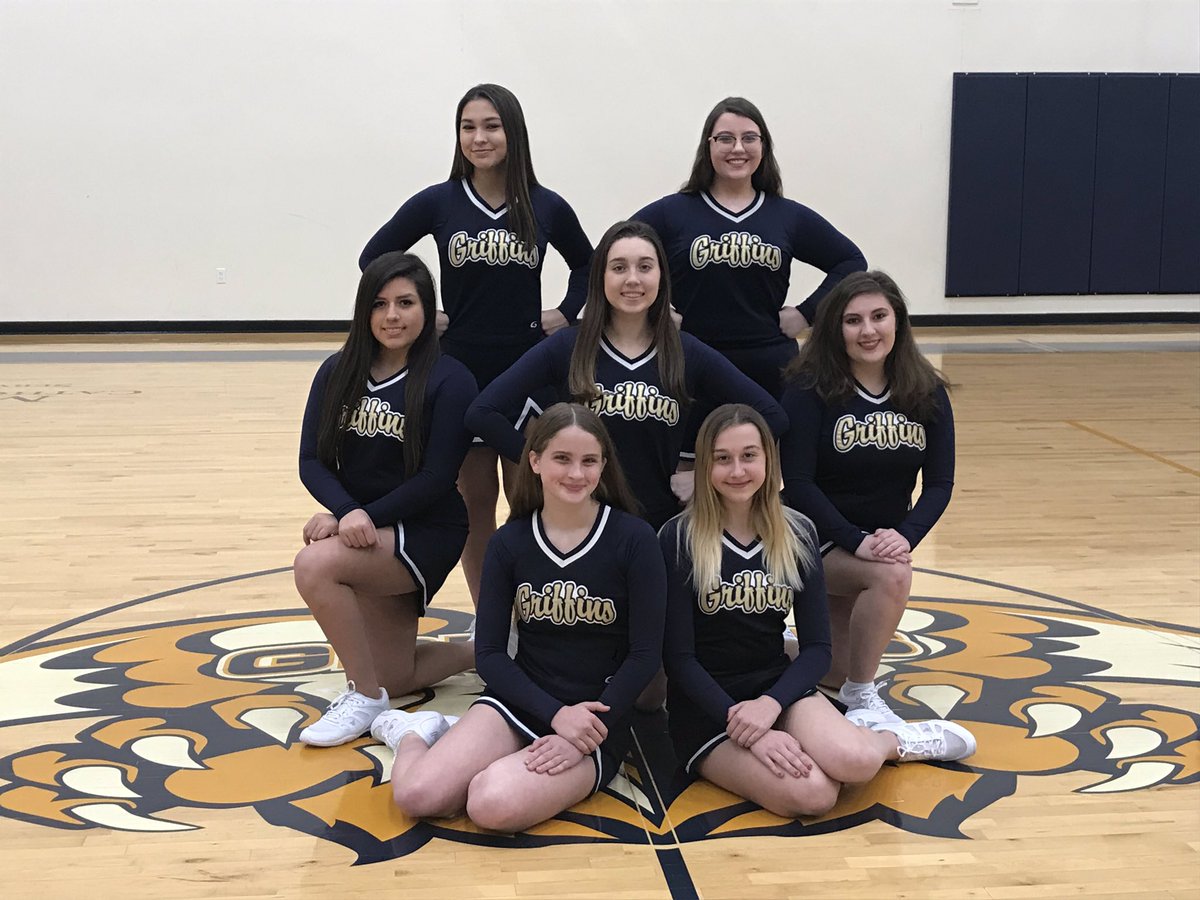 FMCHSCheerDance's tweet photo. Two of the best squads around! Picture day for Cheerleading! #GoGriffins https://t.co/PaEZNGJGfw
