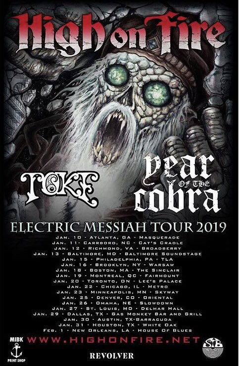 shadowscene's tweet photo. This is such a ripper!! Thrilled to see my buds @yearofthecobra and #Toke hitting the road next month with @HighonFireBand — massive list of dates; don’t miss this! #stbrecords #electricmessiahtour @Revolvermag https://t.co/z1a0kIa00Z