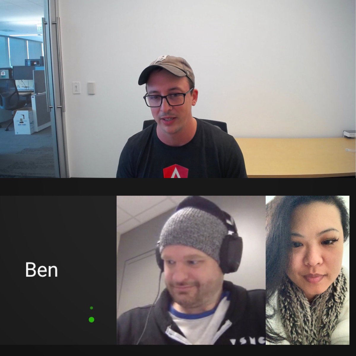 RxJS core team meeting! Most of us are on holiday but great to hear updates on the new experimental branch.

Also open source is all about what you love and who you love and I love you two @benlesh <a href="/mattpodwysocki/">λ Calrissian aka Matt Podwysocki</a>! #rxjs