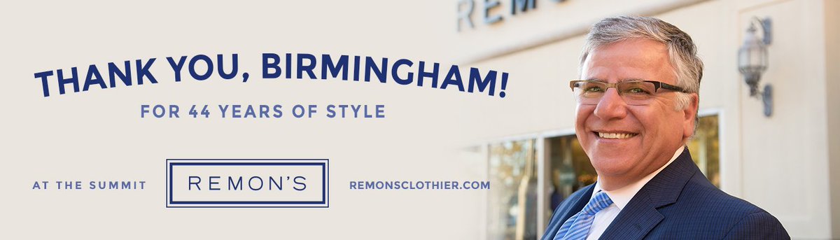 RemonsClothier's tweet photo. Thank you, Birmingham! https://t.co/qqoHk8A74Q