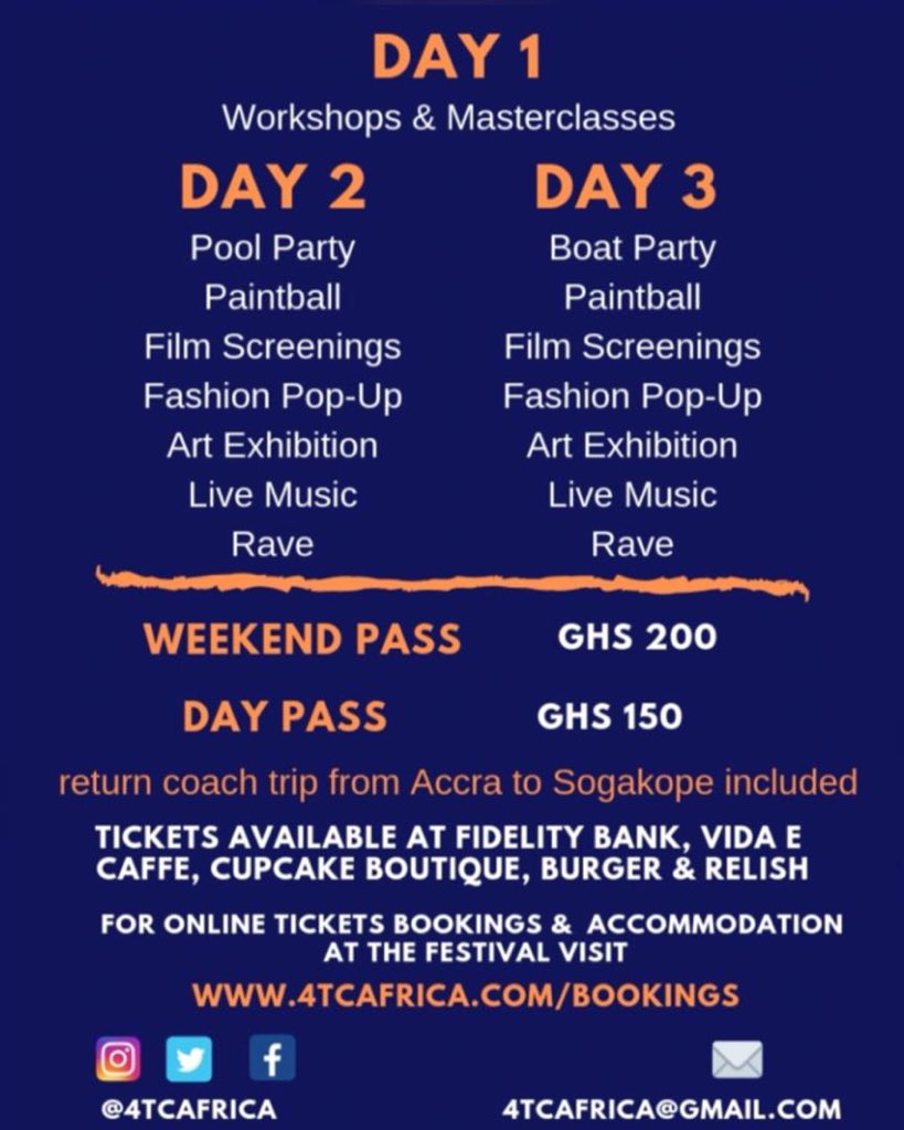 RevolvePlus's tweet photo. Hi there, here is the activities to @4tcafrica . Pls be warned to choose your days carefuly. Cos all days will be super lit ๐ฅ๐ฅ๐ฅ. On that note we suggest u take a weekend pass ๐๐บ๐ป๐ฏโโ๏ธ๐๐ฏโโ๏ธ
โโโโโโโโโโโโโโโโ#GeorgeBritton #4TCAfrica #Festival #WaveAfrica #MtvBaseAfrica #BaconGroup https://t.co/kXl5DUKT42