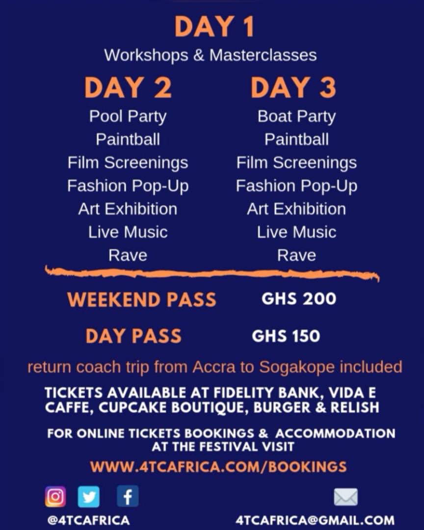 waveafrica's tweet photo. Hi there, here is the activities to @4tcafrica . Pls be warned to choose your days carefuly. Cos all days will be super lit ๐ฅ๐ฅ๐ฅ. On that note we suggest u take a weekend pass ๐๐บ๐ป๐ฏโโ๏ธ๐๐ฏโโ๏ธ
โโโโโโโโโโโโโโโโ#GeorgeBritton #4TCAfrica #Festival #WaveAfrica #MtvBaseAfrica #BaconGroup https://t.co/rDVnjbWn9G