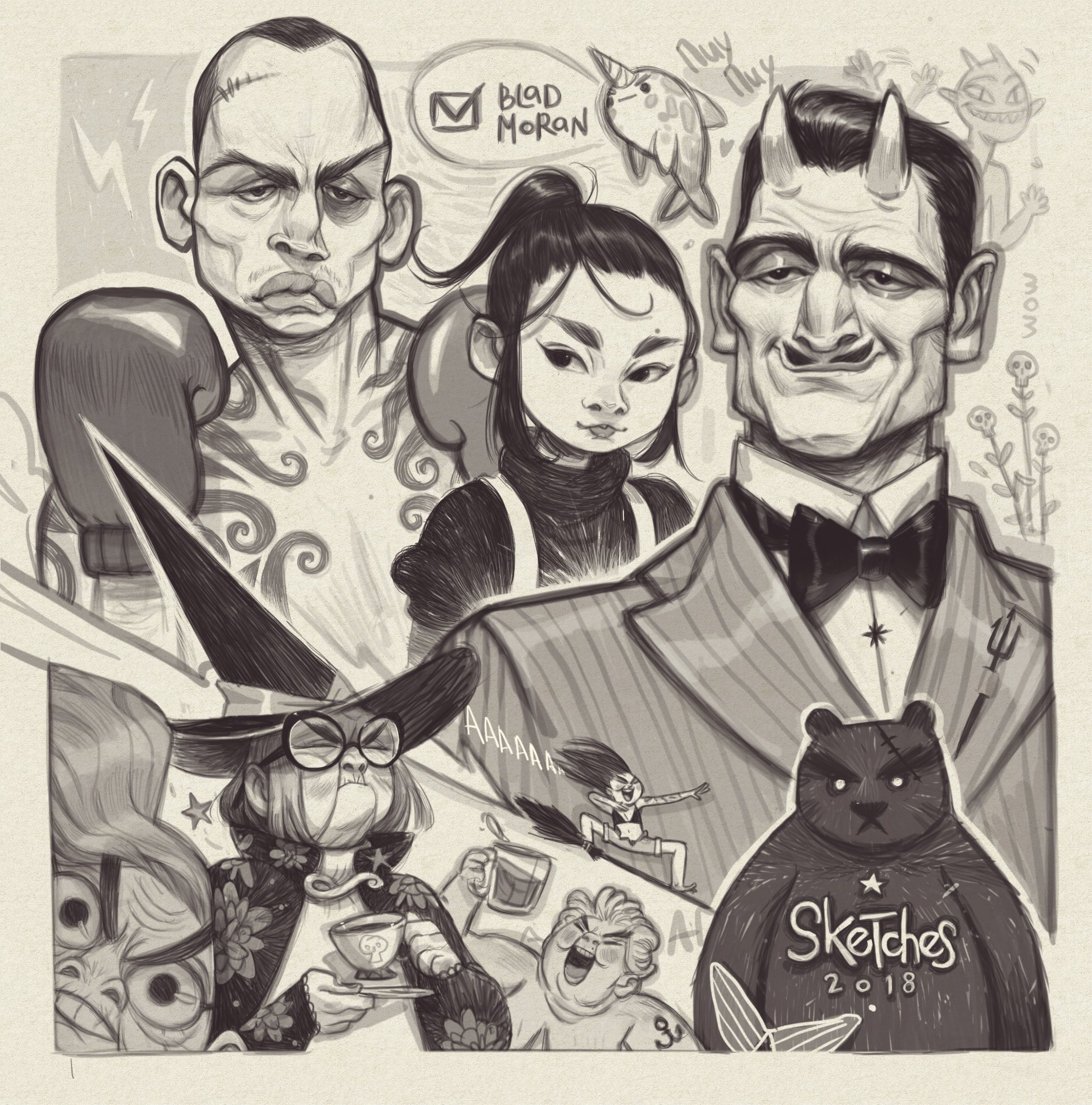 Blad Morana🇺🇦 on Twitter: \"Пыщь #sketches #faces #characterdesign https ...