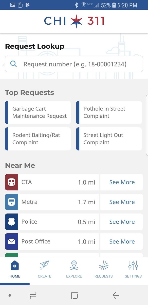 RueCanDo's tweet photo. Download the new app #Chi311 to log service requests or complaints with the city — ranging from potholes to senior wellness checks— and track the city's response. If you live in #Chicago proper, download the app and check it out! #CityofChicago #RueCanDo #ChicagoLiving https://t.co/Yc00YEihbQ