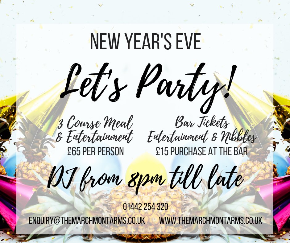 If you couldn't think of a better excuse to put your glittery dress back on one last time before the festivities end!!  
Join our Glitz and Glam evening on New Years eve! #NYE #NYEparty