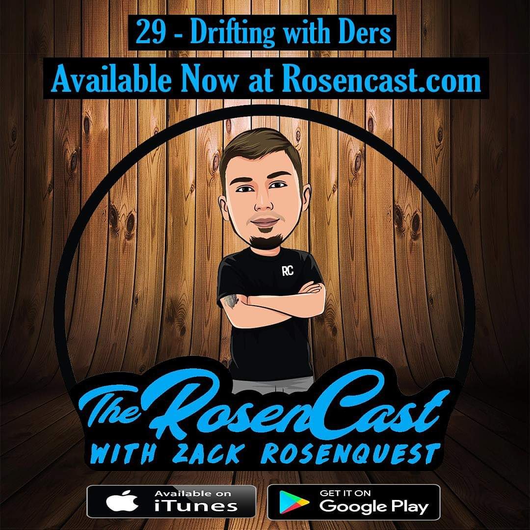 TheRosenCast's tweet photo. This weeks episode covers how Derick Delapp manages working a full time job and funds his passion for drifting. 

Available on Itunes, Google Podcasts or https://t.co/84lBYp87cR
Download here > https://t.co/wPgXaCeq2H https://t.co/LnoqpY6RGA