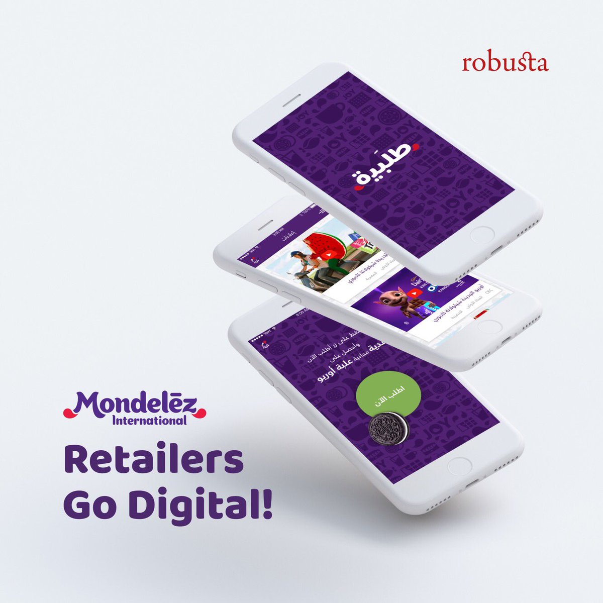 robustastudio's tweet photo. Digitizing the experience between the retailers and @MDLZ Egypt wasn’t an easy task until Talabeya happened. A mobile app simplifying ordering from the company &amp; tracking orders for Mondelēz.
#robustacreations #Mondelez #digitaltransformation #FMCGs #digitalsolutions https://t.co/In15Gs3QHK