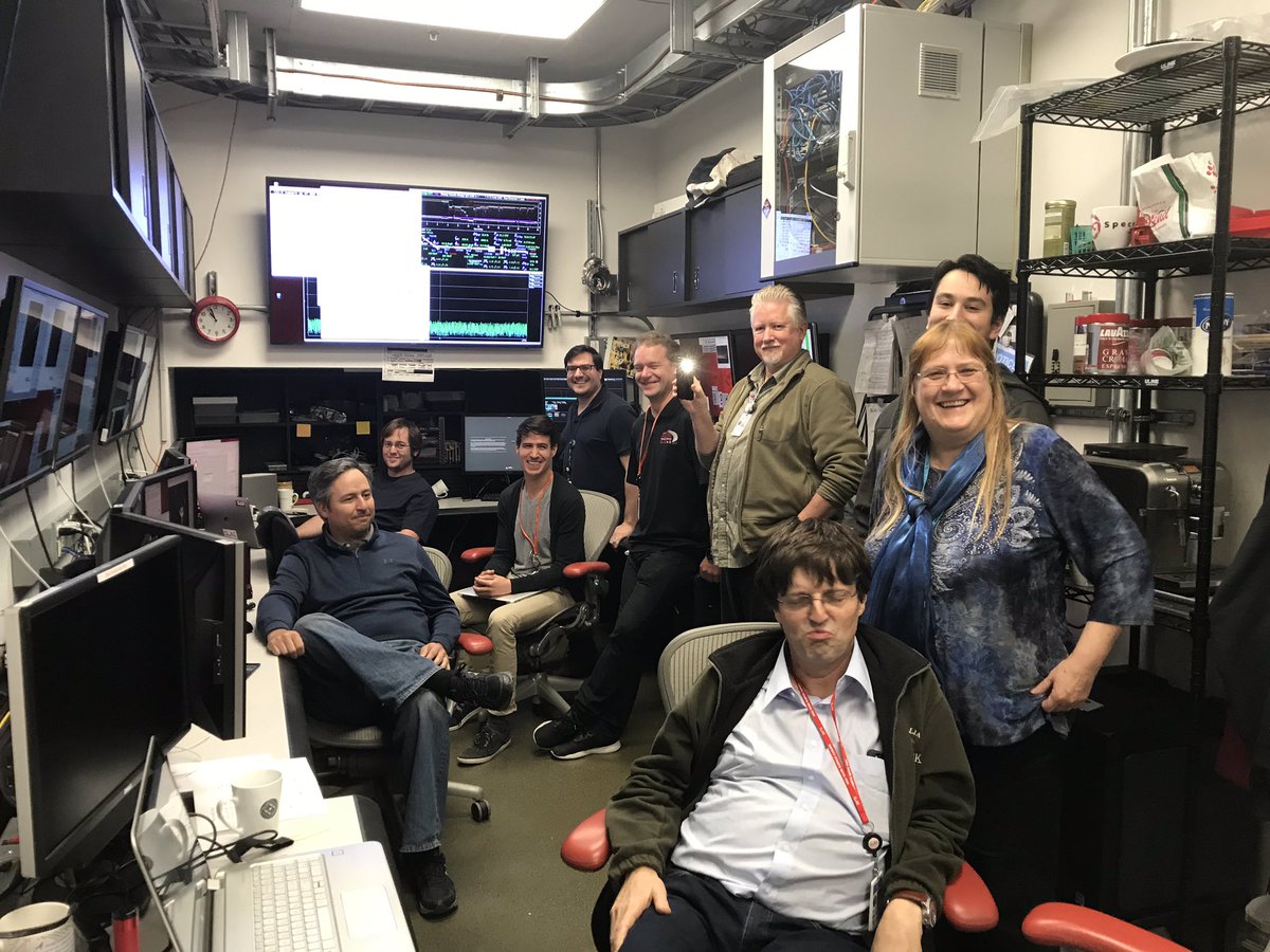 MikeDunne_LCLS's tweet photo. Bittersweet! The end of the final shift of the #LCLS era @SLAClab, with a successful experiment led by Petra Fromme and the team from @ASU and @desynews.  Now- onwards to the new era with LCLS-II. Thank you to all our wonderful staff and users for their amazing work! https://t.co/GcQuEdXAUM