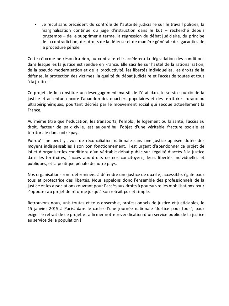 fnuja's tweet photo. Save the date : Manifestation nationale à Paris contre le #PJLJustice le 15 janvier 2019 !!!
#onnelâcherien 
Nous vous souhaitons tout de même d’excellentes fêtes de fin d’année d’ici là !!! https://t.co/5ikwxEjQr1