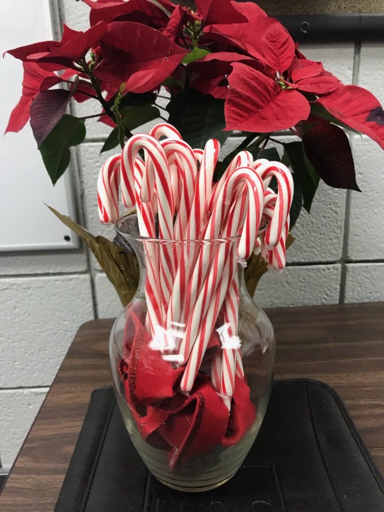 East Division participating in Candy Cane Day !!! Enjoy....