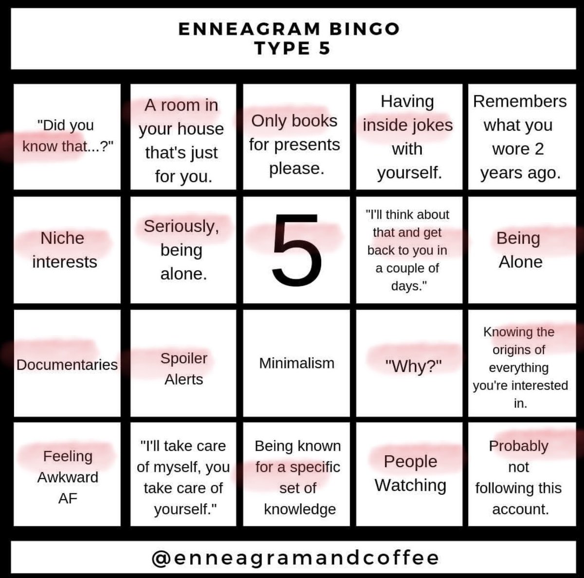 #enneagrambingo. 