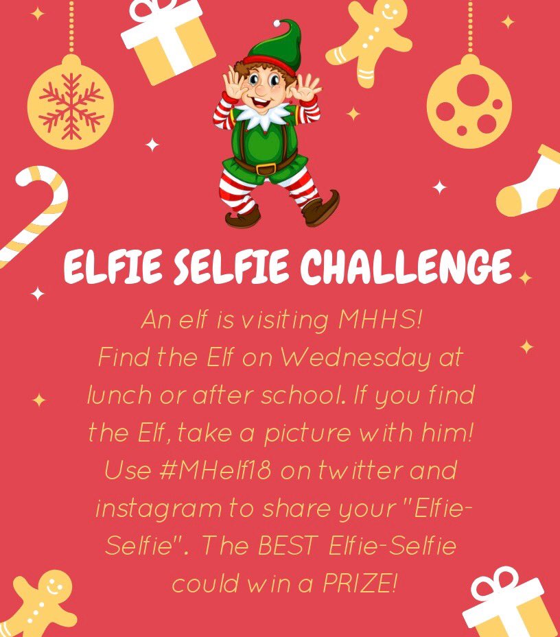 LeadershipMhhs's tweet photo. CLUE #2: โWe are making a list, checking it twice, and gonna find out who is naughty or nice. Hopefully, you have never been on the naughty list, but if you have youโve probably been here.โ #MHelf18 ๐ https://t.co/bln4RwnXOB