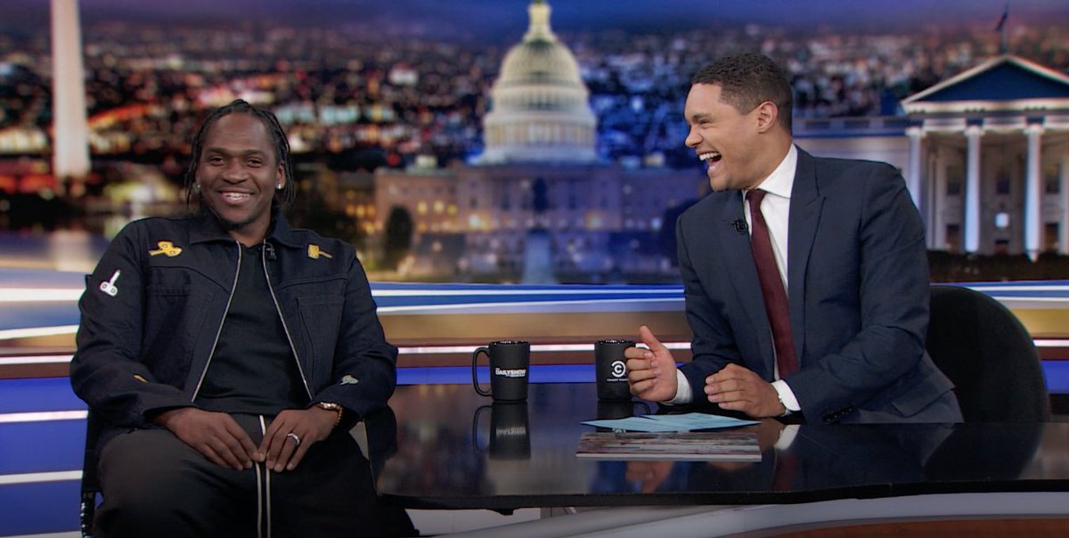 RollingStone's tweet photo. See Pusha T discuss the making of the Grammy-nominated ‘Daytona’ and arguments with Kanye West over the MAGA hat on #TheDailyShow https://t.co/ymdKGBt7b4 https://t.co/inv8iNE9Cf