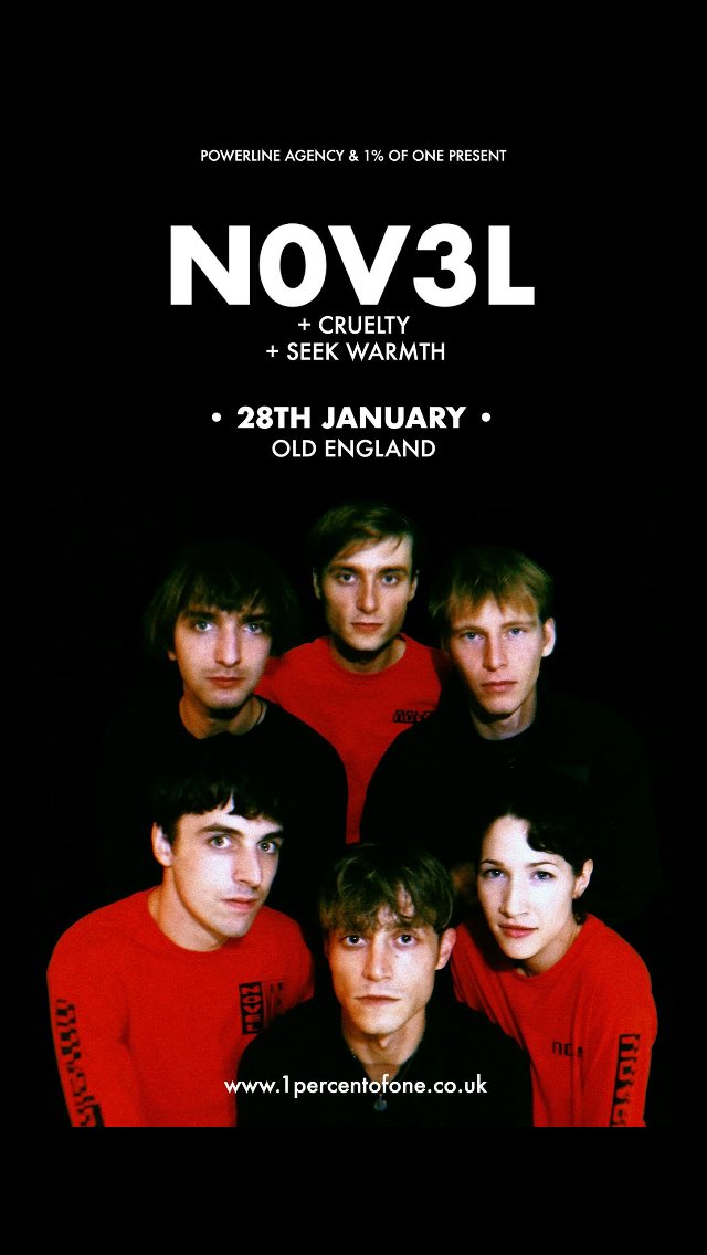 Thrilled to be supporting Nov3l in Bristol! Go listen to their recent releases: truly great stuff. <a href="/meatmachinerecs/">Meat Machine</a> <a href="/1percentofone/">1% of One</a>