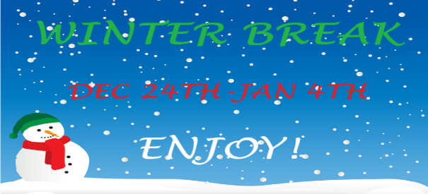 NISDHowsman's tweet photo. Have a safe and happy Winter break! See you back January 7,2019 https://t.co/ddWrGysumB