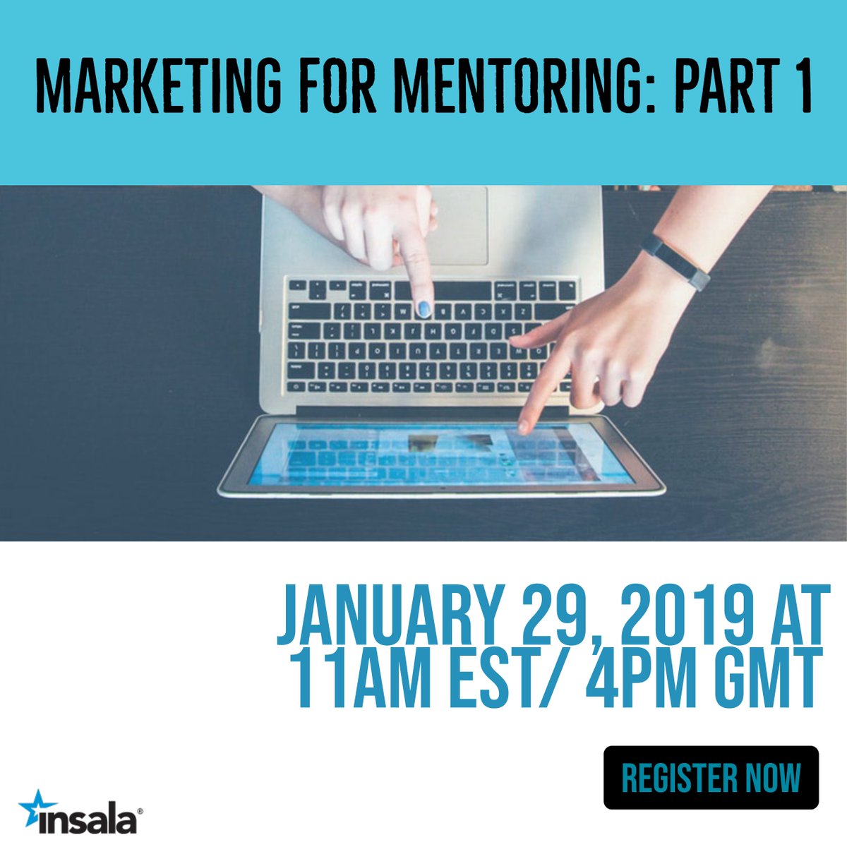 iMentoring's tweet photo. Why should you market your mentoring program? Find out in the newest Insala webinar series: Marketing for Mentoring. Register for part 1 now! #MarketingforMentoring https://t.co/lKbD5f3xIA