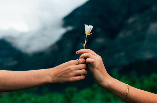 On the ninth day of Christmas, my true love gave to me,
Nine acts of kindness,
Eight gentle smiles,
Seven encouraging notes,
Six hours of laughter,
Five hugs each day,
Four dates each month,
Three chocolate bars,
Two hours of free time,
And a promise that he'll always love me!