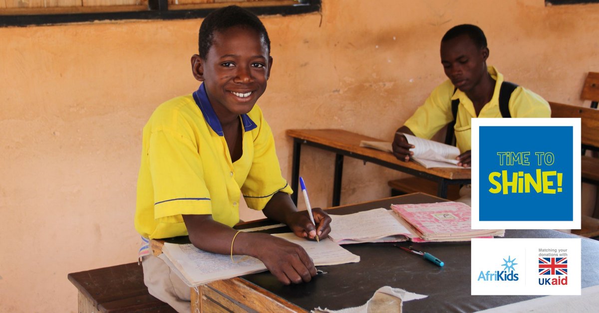 AfriKids's tweet photo. What to give a #uniquegift this year?
Give the gift of education to a child in Ghana by buying a #Time2Shine #GivingGift to get a gift card to send to the lucky recipient AND your support will be DOUBLED by @DFID_UK ✨ ➡️https://t.co/tNUZsFvjS3
#UKaid #UKgov #UKAidMatch https://t.co/bJTKQeev0S