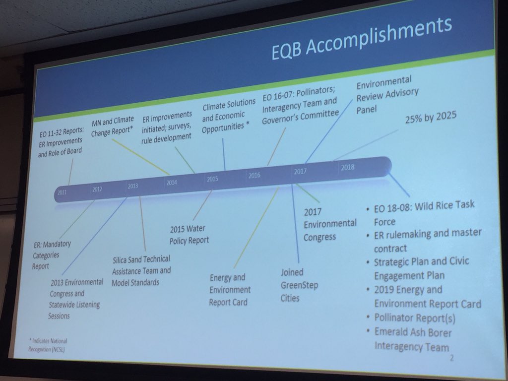 JLincStine's tweet image. The awesome @MnEQB staff @WillSeuffert &amp;amp; Katie Pratt deliver a lightning round of updates at today’s Board meeting. Many accomplishments over @GovMarkDayton term #BetterMN