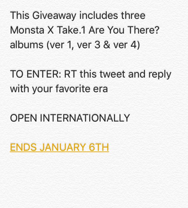 lorsly15's tweet photo. Last giveaway of the year! FOLLOW DIRECTIONS IN PICTURE TO ENTER #MONSTA_X #몬스타엑스 https://t.co/SnwGMTDVQu