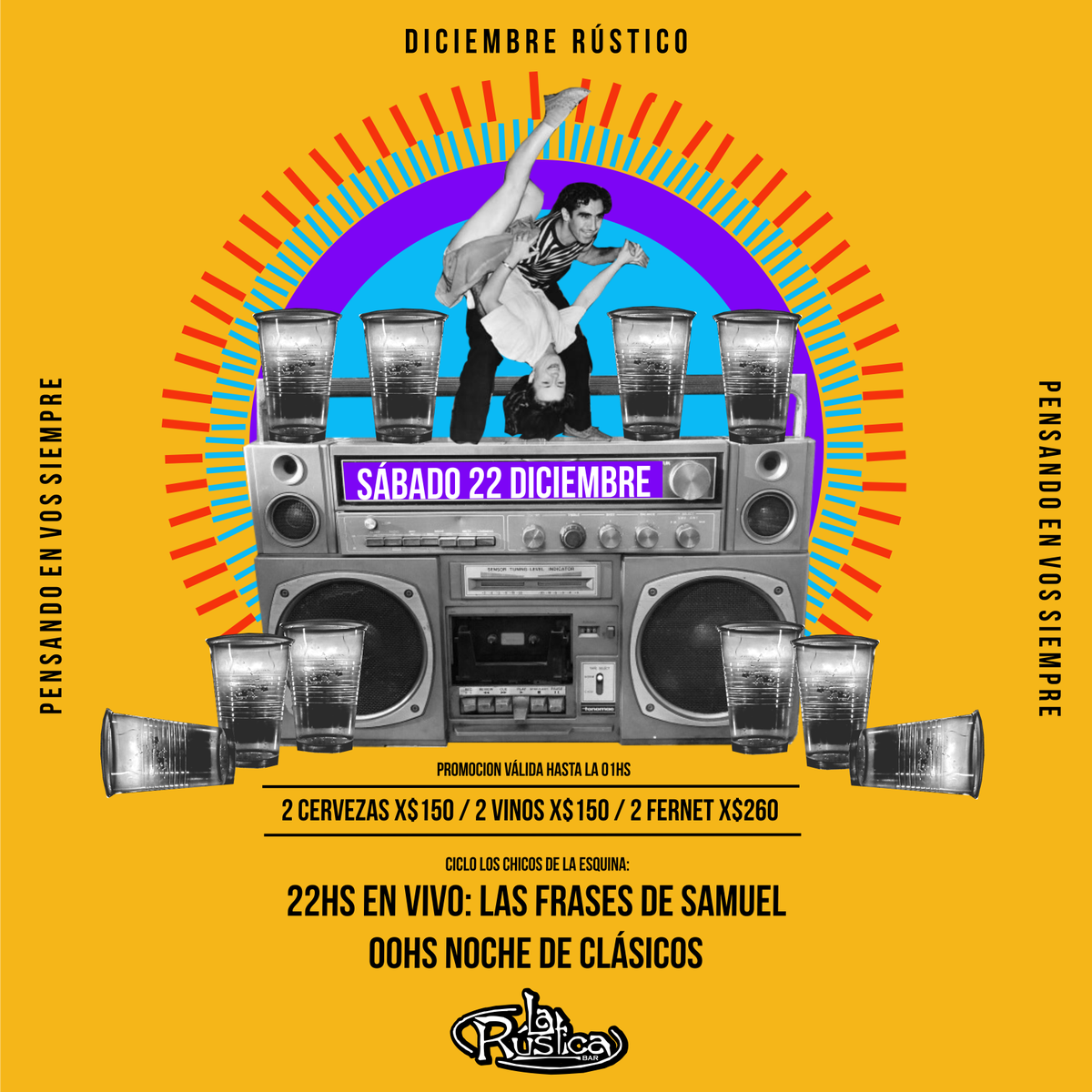 cordobagenda's tweet photo. #CórdobaCapital | #LasFrasesDeSamuel @Frases_DeSamuel
📅 22/12 
📍 @RusticaAbasto 
⏰ 22 hs https://t.co/xUhFpTpaez