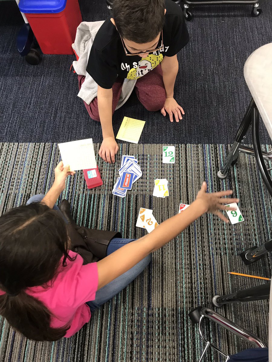 MielitzClass's tweet photo. Practicing multiplication facts by playing SLAP! (No slapping allowed😉)
#factfluencyfun @kloneal2 @KleinISDMath @KleinISD @LemmKISD https://t.co/xcKy1n2CMi