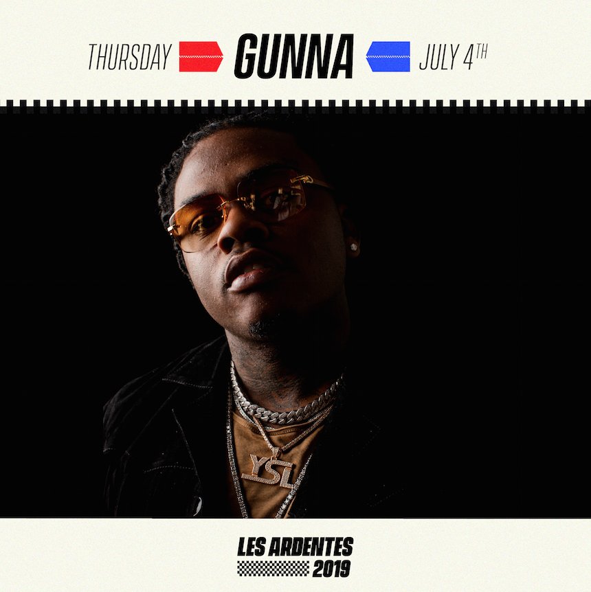 LESARDENTES's tweet photo. Un petit dernier pour la journée ! @1GunnaGunna at #lesardentes19 ! On stoppe les EARLY BIRD demain (jeudi) matin et on annonce une nouvelle tête d'affiche après. Si tu veux le meilleur prix c'est maintenant sur https://t.co/9FRAvhHAKZ https://t.co/urXo6NdSBf