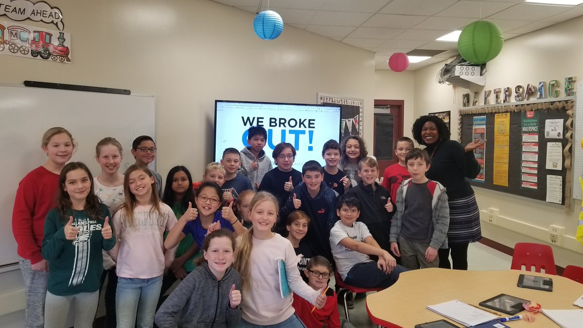 Who used collaboration and super math skills to breakout? We did! Thanks <a href="/GVSD_ITS/">GV Tech Specialists</a>! #GVfeeling <a href="/bethelspringsgv/">BSES</a> <a href="/breakoutEDU/">Breakout EDU</a>