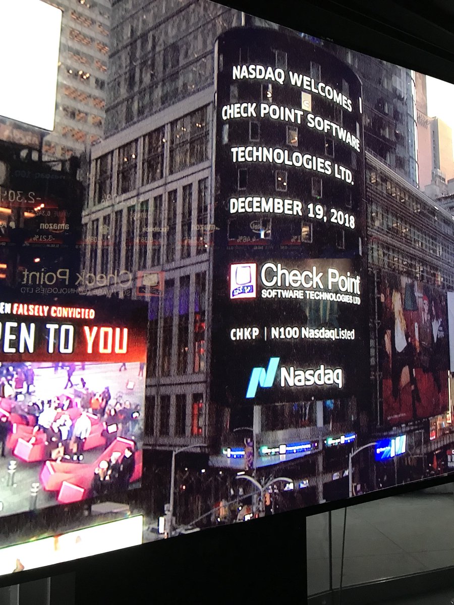 We are excited to have Gil Shwed  Founder and CEO of Check Point ring the closing bell at the <a href="/Nasdaq/">Nasdaq</a> celebrating Check Point’s 25th anniversary of securing the Internet: checkpoint.com