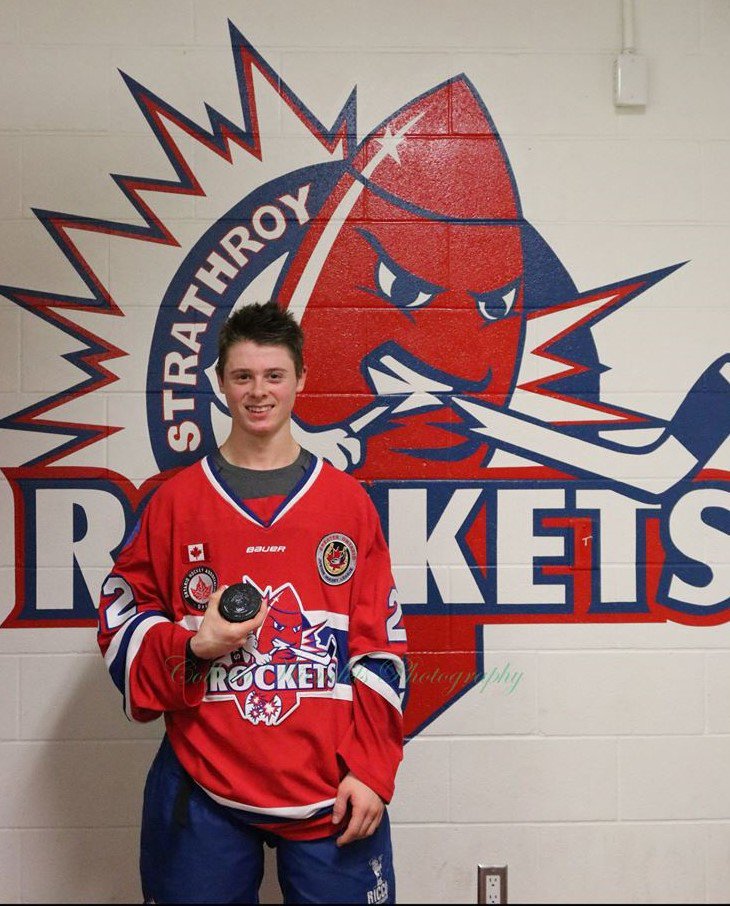 GoRocketsGOJHL's tweet image. Lucas Fancy scored our franchises 10,000 goal in our win over @StThomasStars. As a recognition of this great accomplishment, we are having a celebration on Jan 19th when we host @stmlincolns. Complete details here facebook.com/strathroyrocke… @GOJHL @StrathroyDistMH @StrathCaradoc