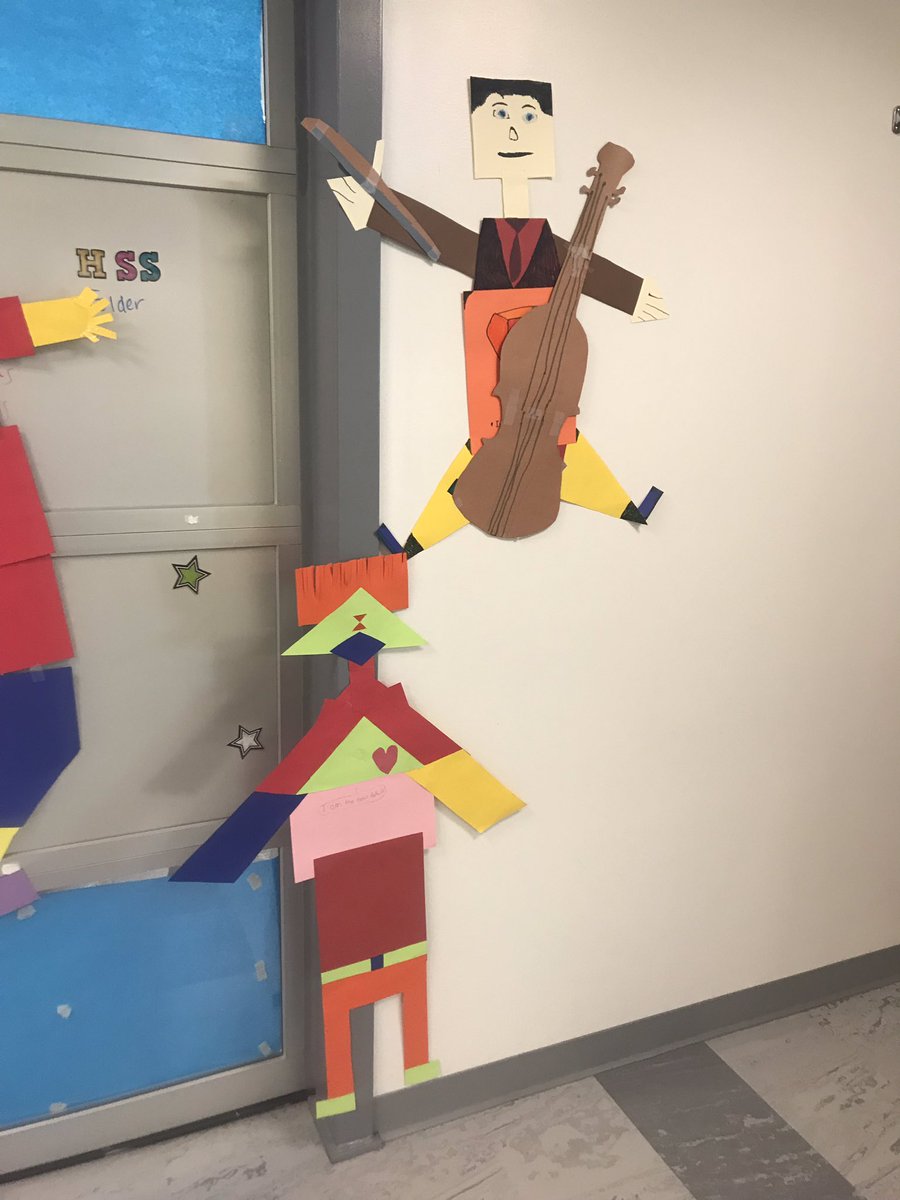 After learning about finding the area of geometric shapes, the kiddos created “life size” composite figures! They had to measure each shape they used and find its area. They had a blast being creative with them!