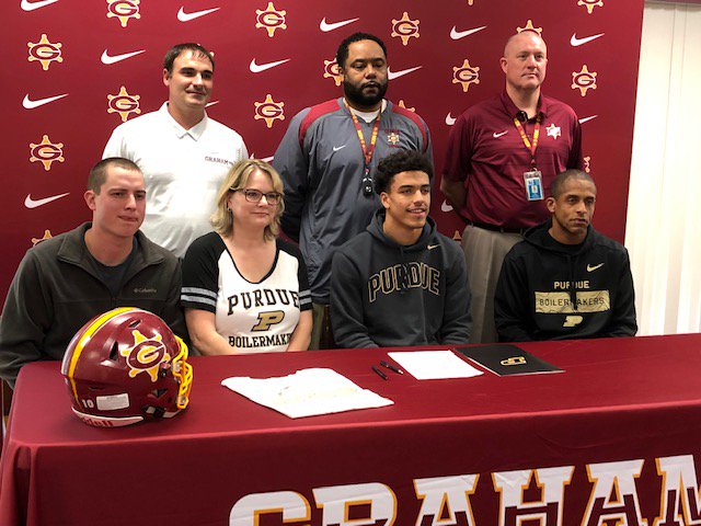 brian_woodson45's tweet photo. Graham senior standout Cam Allen made it official on Wednesday, committing to continue his education and play college football at Purdue. A signing ceremony was held at Graham High School this afternoon. https://t.co/fZXZpLzSWj