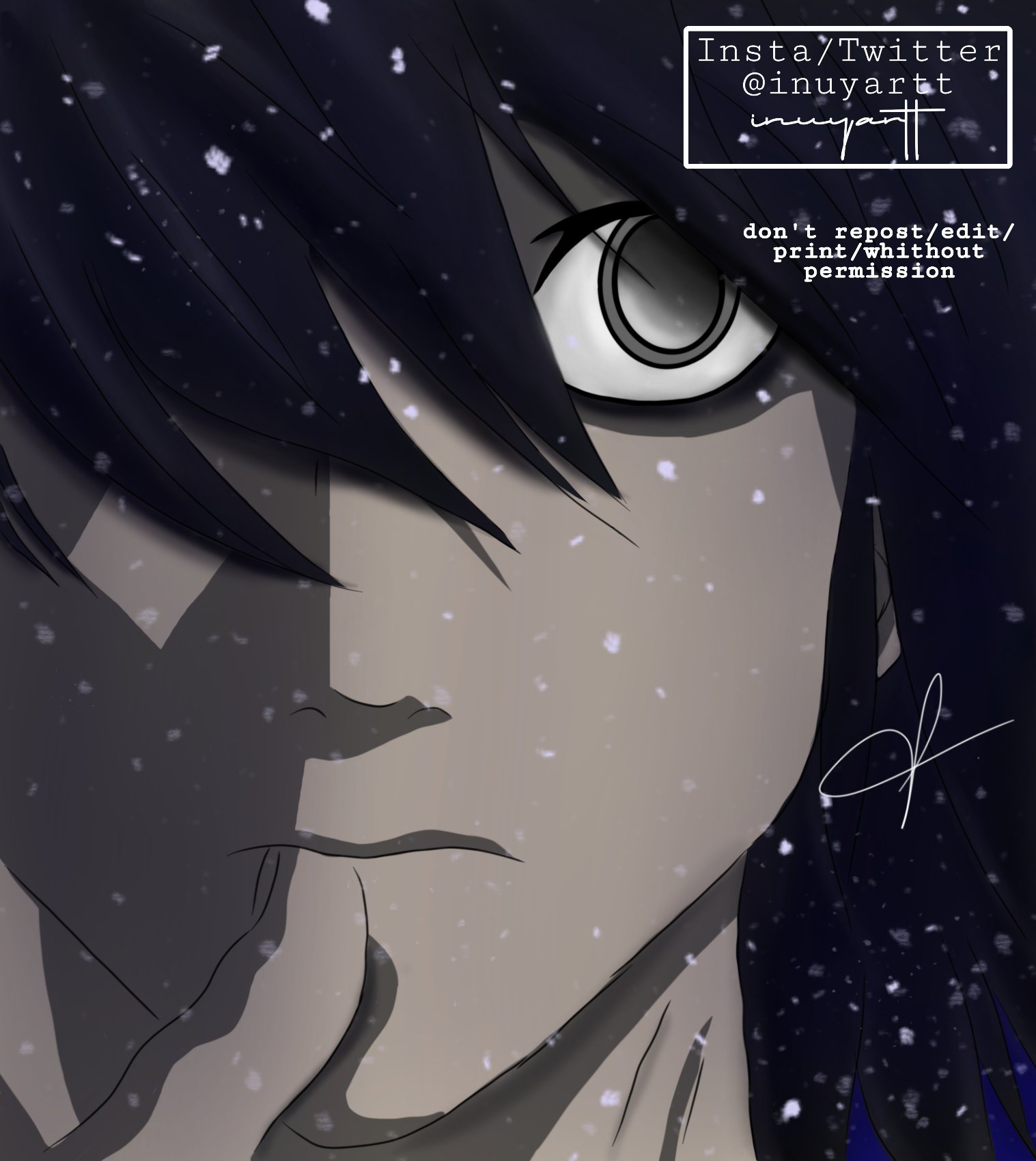 𝕽𝖞𝖚𝖟𝖆𝖐𝖎  Death note fanart, Death note l, Death note