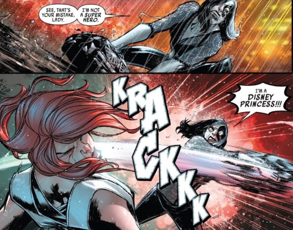 comics_unmasked's tweet photo. When can we see Domino at Disney World? 

She's a Disney Princess! 

- Domino #6 from @GailSimone and @david_baldeon 

#FavComicMomentsof2018 https://t.co/WNvqqXm5W8