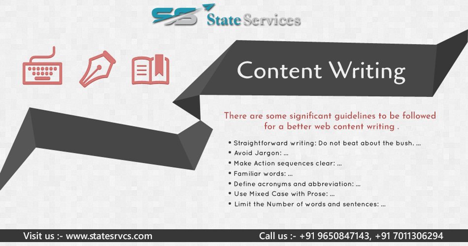 state_services's tweet photo. There are some significant guidelines to be followed for a better web content writing.

Visit : https://t.co/LjBu6F96oL

#StateServices #contentwriting #content #contentmarketing
#marketing #web #contentagency #contents #contentwriter #contentwithlife #contentmarketingtips https://t.co/HvHFkEwAjR