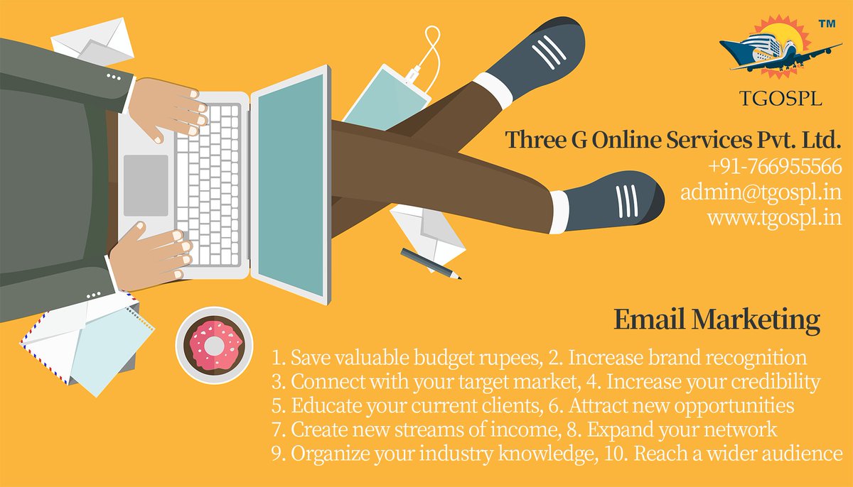 three_services's tweet image. Choose Our Email Marketng Program To Grenerate Leads, Buy/Sell Products &amp;amp; More.
Contact us: (+91)-766-9595-566 
Visit us: tgospl.in
#webdesign
#webdevelopment
#appdevelopment
#digitalmarketing
#seo
#socialmediamarketing
#onlinereputationmanagement
#contentwriting
