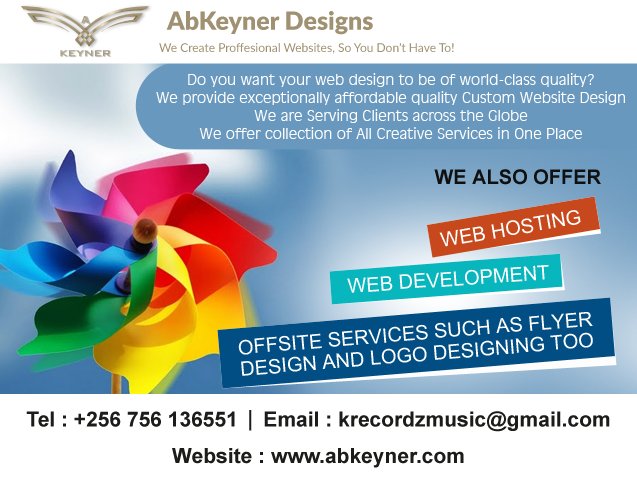 AbKeynerDesigns's tweet image. AbKeyner Designs is a professional web development, hosting company that aims at the growth of its client&apos;s businesses up to the top(Priority)
Give us a try Today! abkeyner.com