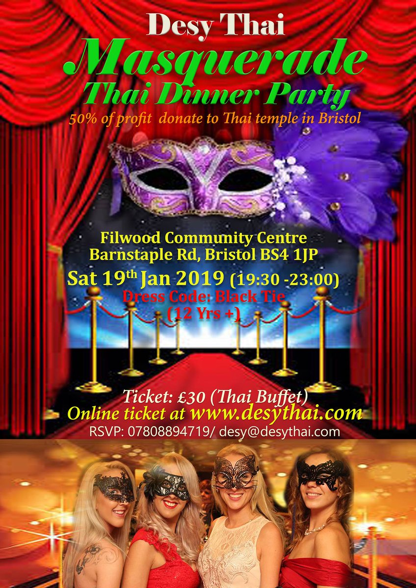 Not long now , Come to join us for this fun party , Thai buffet and enjoy entertainment with life music , Catwalk , DJ and more ,ticket online at desythai.com