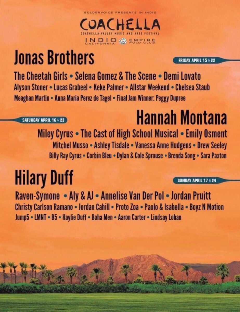 ImLizzieM's tweet image. The Coachella lineup is what dreams are made of 😍