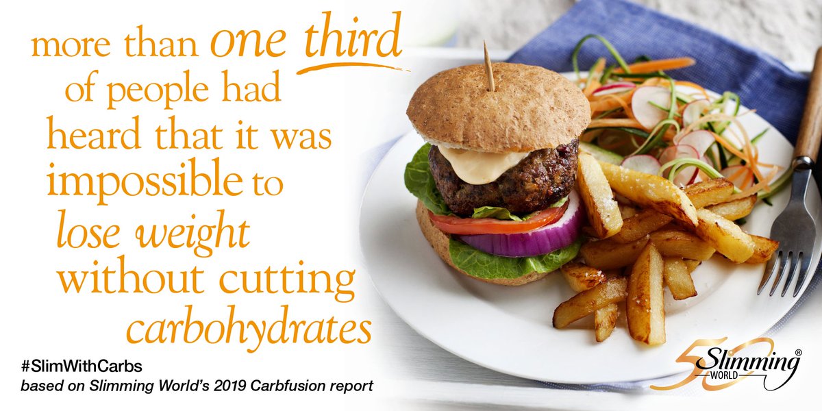 SlimmingWorld's tweet photo. The UK is confused about the role of #carbs in a healthy diet, says our new ‘Carbfusion’ report, while the majority of #SlimmingWorld members #SlimWithCarbs, and enjoy starchy foods while losing weight on our sustainable healthy eating plan. https://t.co/rciQOg2qhr https://t.co/HNPq13jT5Y