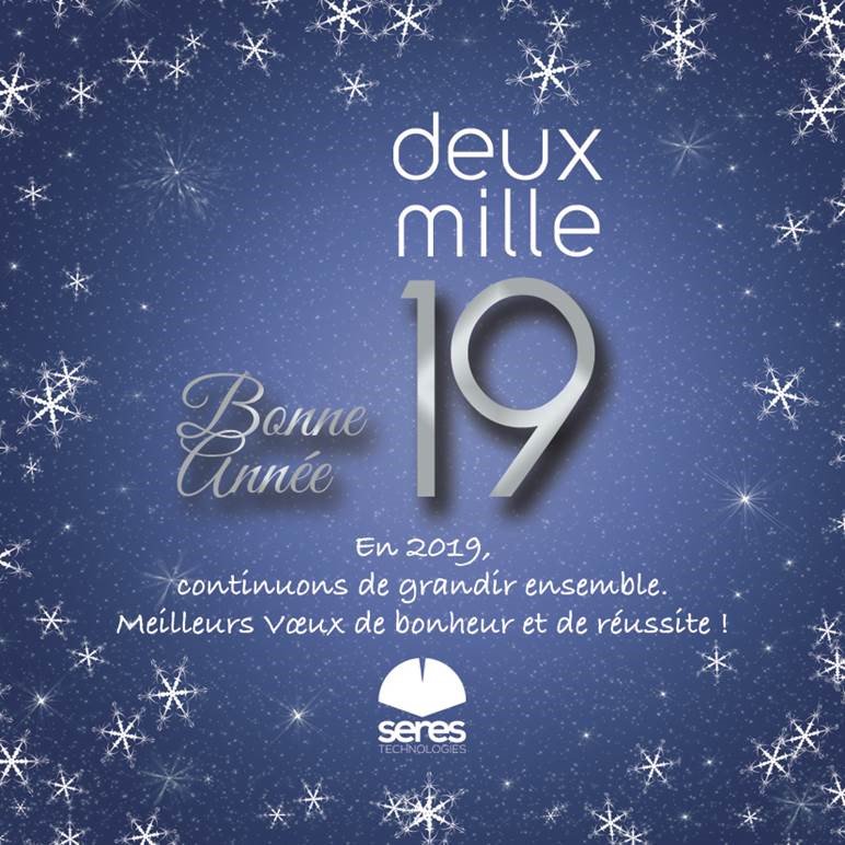 Les équipes Seres vous souhaitent une très belle année 2019 !
#grandirensemble #bonneannée2019 #serescontact #HappyNewYear2019