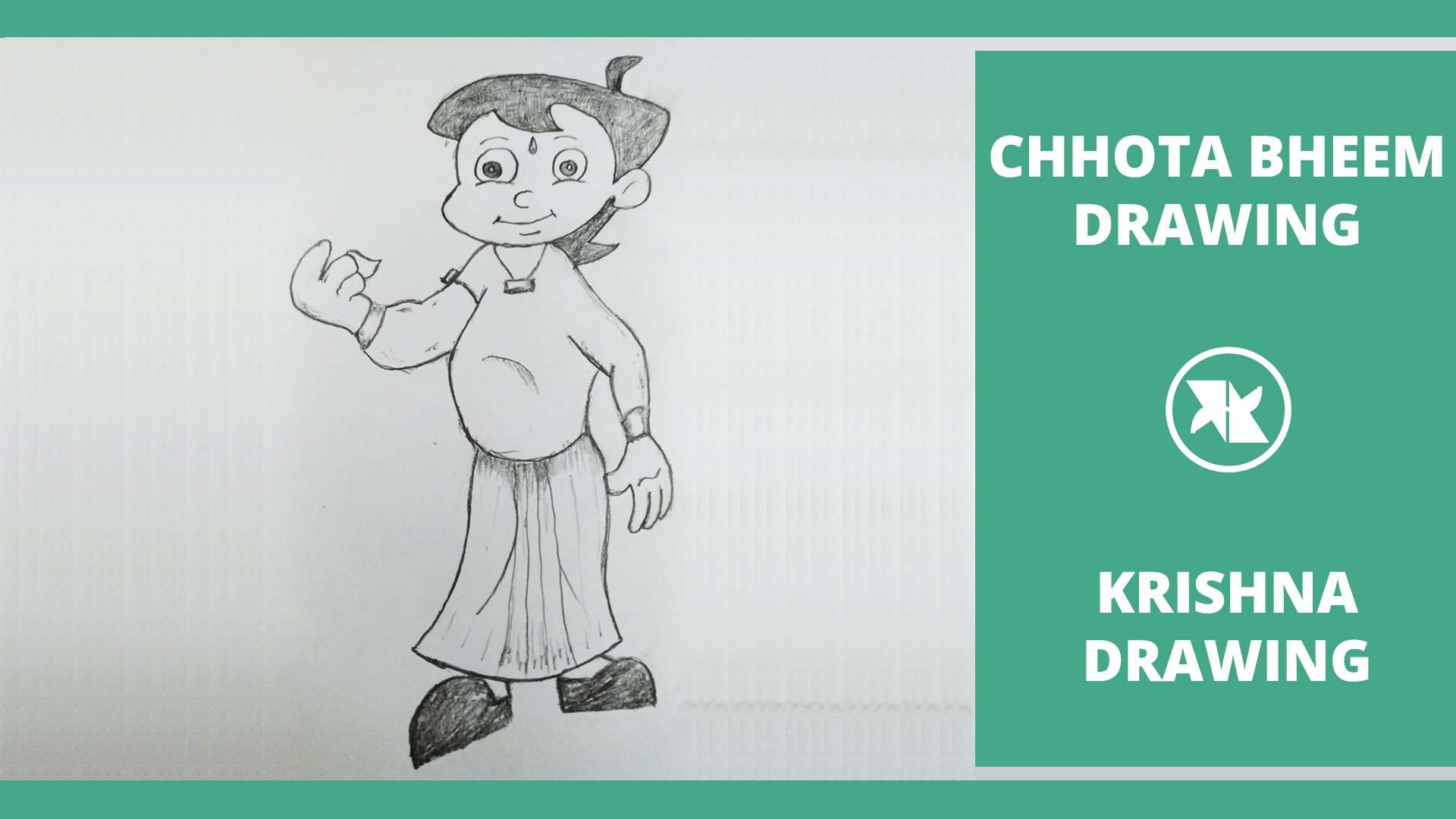 Chota Bheem drawing how to draw Chota Bheem krishrna drawing Super bheem  Drawing - YouTube | Drawings, Ash drawing, Draw