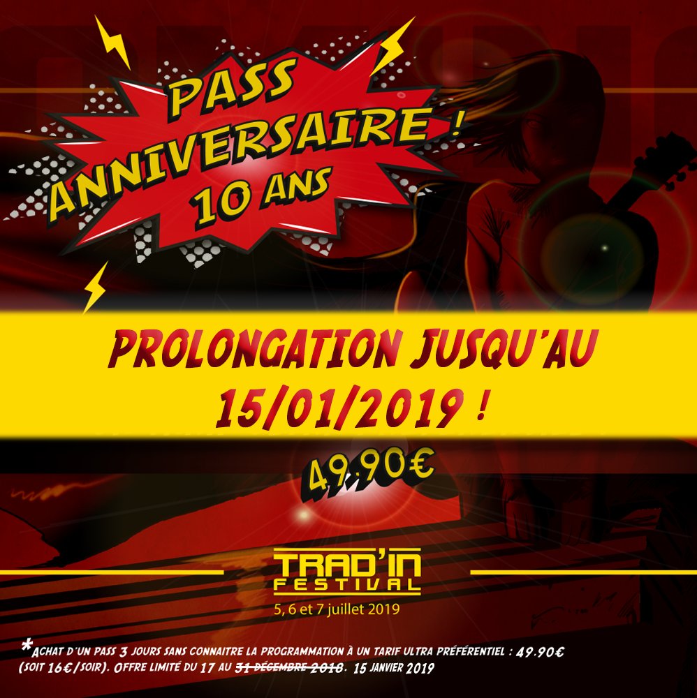 Meilleurs vœux pour cette année 2019 !!! 🎉😍 Puissions nous encore longtemps nous rassembler et partager de beaux moments ! Et du coup, comme c'est un succès et que la demande reste constante, nous prolongeons jusqu'au 15 Janvier l'opération "pass à l'aveugle à 49,90 €" !! 🍾🎂