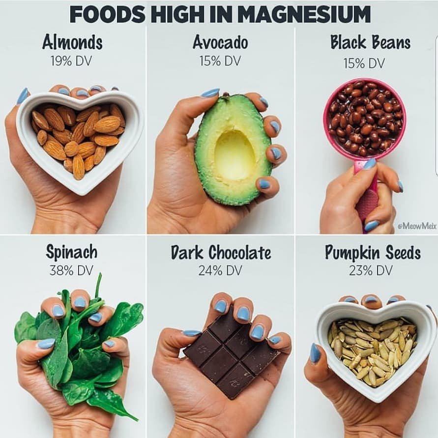 Check out these amazing foods rich in #magnesium 👌  #healthysweets #healthyeating #glutenfree #sugarfree